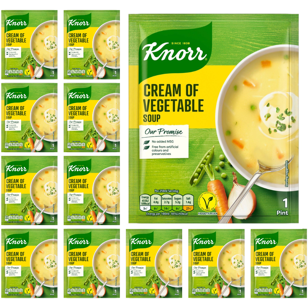 12 x Knorr Soup Cream Of Veg 44G