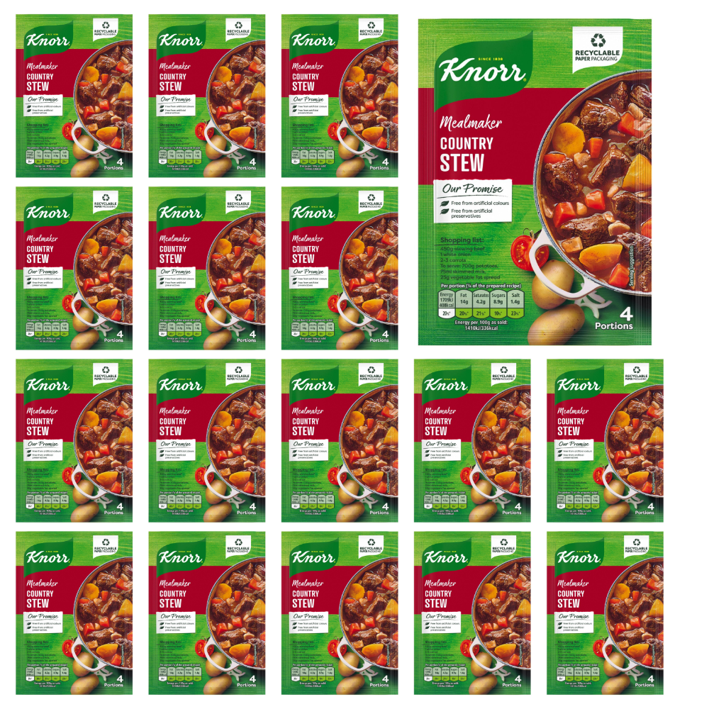 16 x Knorr Mealmaker Country Stew Sachet 41Gm