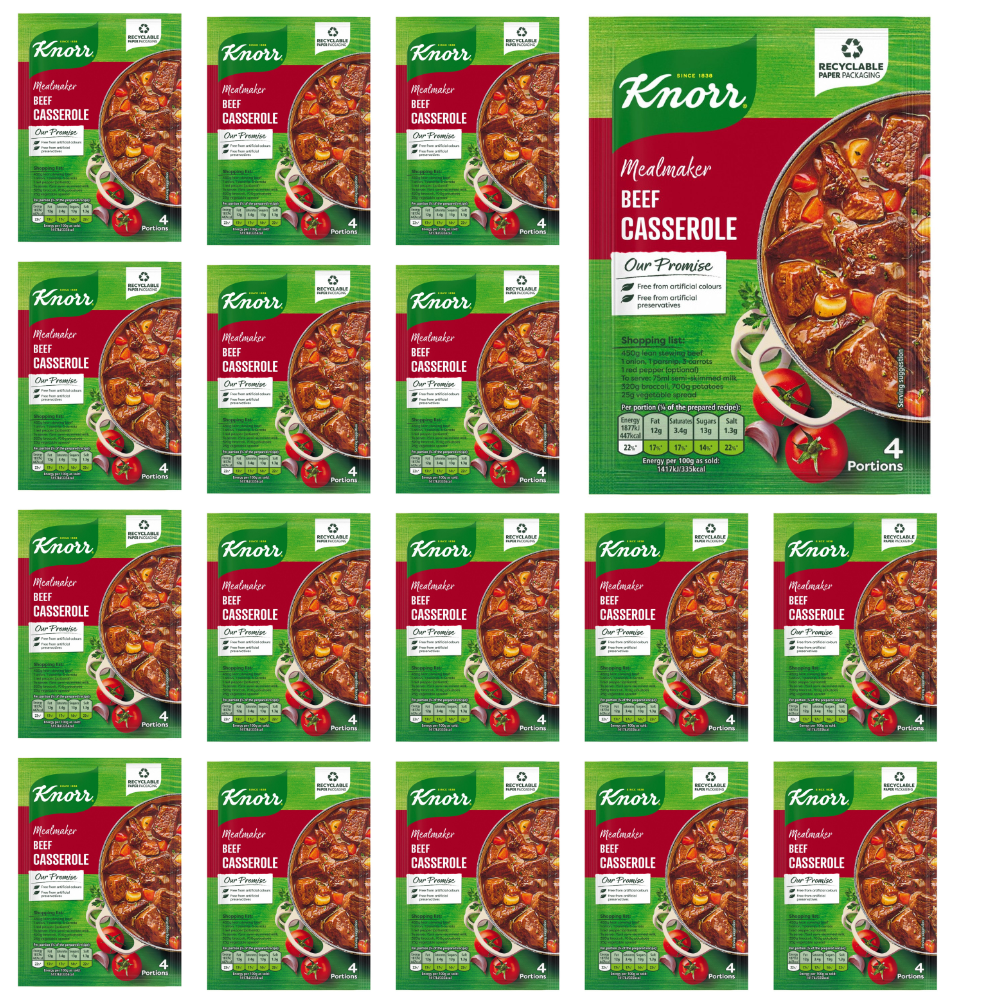 16 x Knorr Mealmaker Beef Casserole Sachet 48Gm