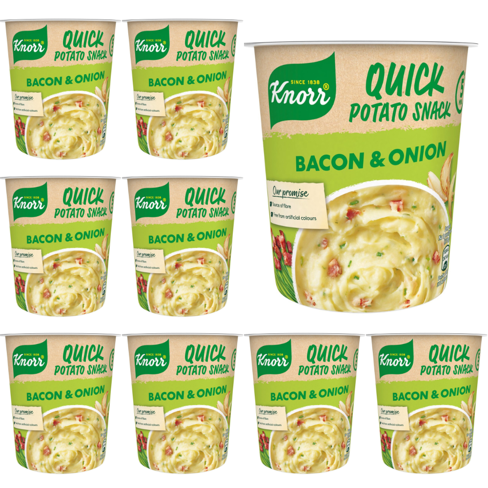 8 x Knorr Quick Lunch Mash Bacon & Onion 58G