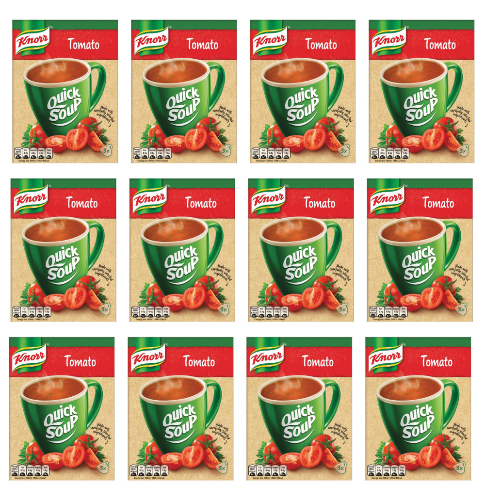 12 X Knorr Quick Soup Tomato 20G