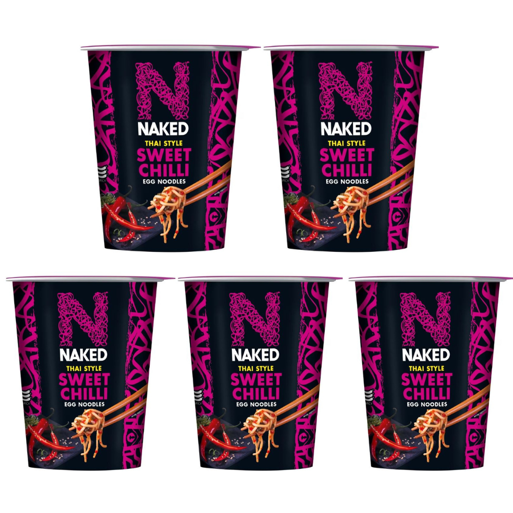 5 x Naked Noodle Sweet Chilli Noodle Pot 75Gm