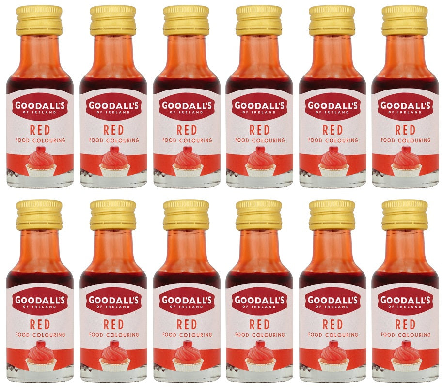 12 x Goodall's Of Ireland Red Food Colouring 25Ml