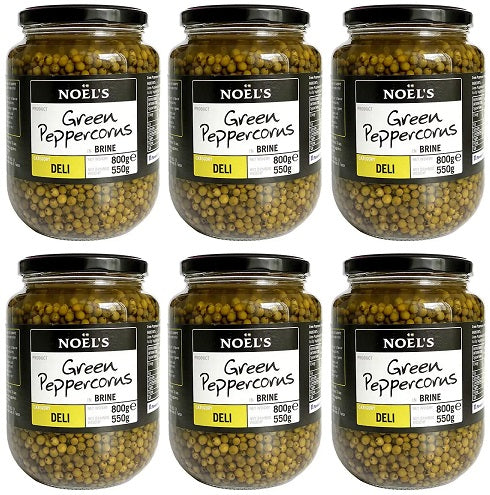 6 x Noel's Green Peppercorns In Brine 800G