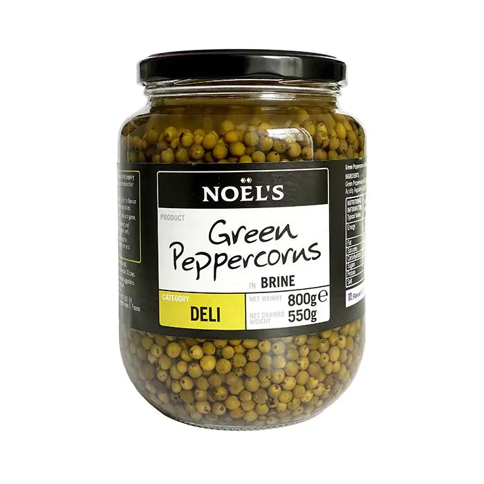 6 x Noel's Green Peppercorns In Brine 800G