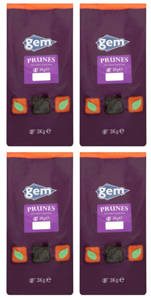 4 x Gem Prunes 3Kg