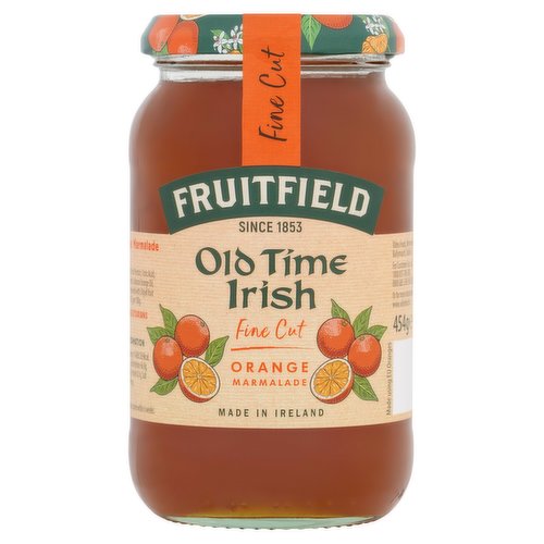 12 x Fruitfield Old Time Irish Fine Cut Orange Marmalade 454G