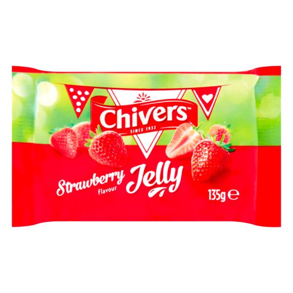 12 x Chivers Strawberry Flavour Jelly 135G