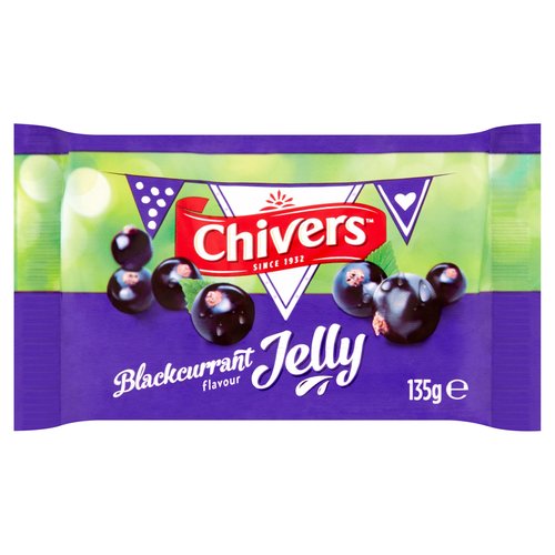 12 x Chivers Blackcurrant Flavour Jelly 135G