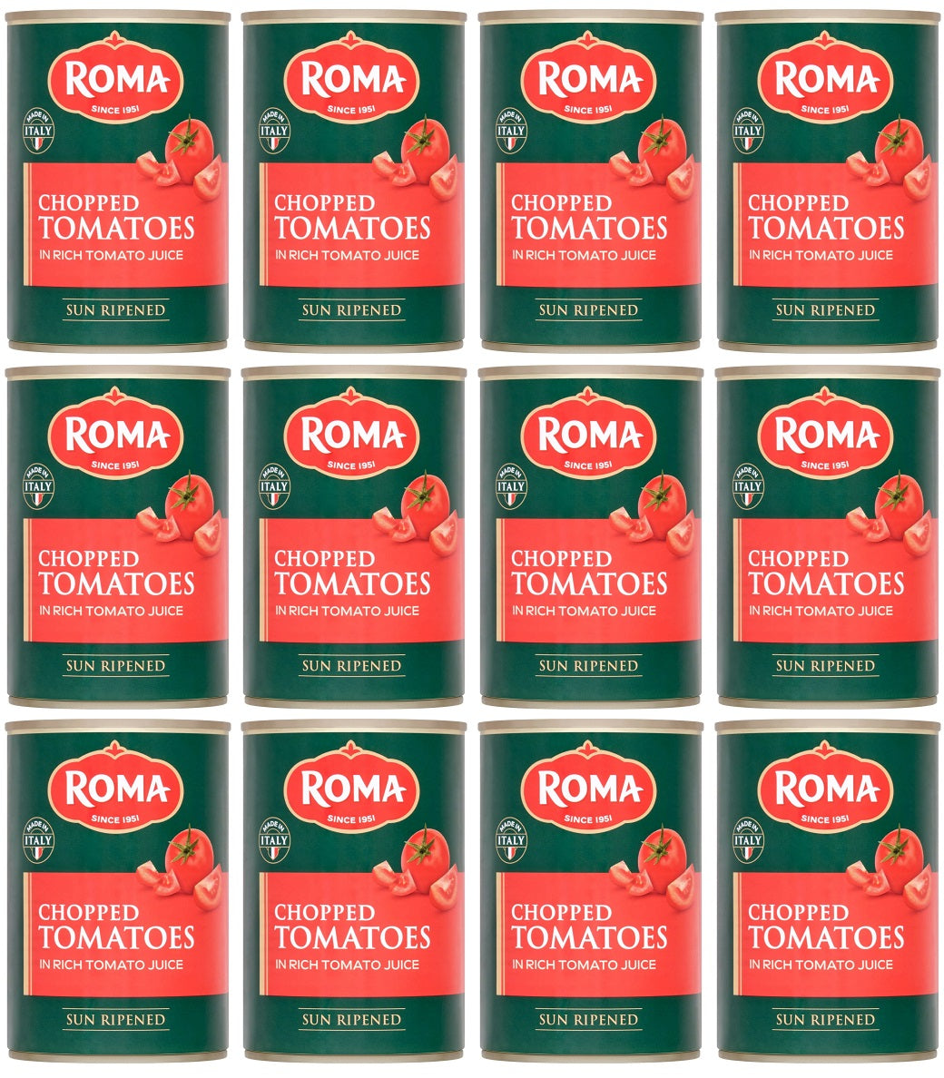 12 x Roma Chopped Tomato  - 400G