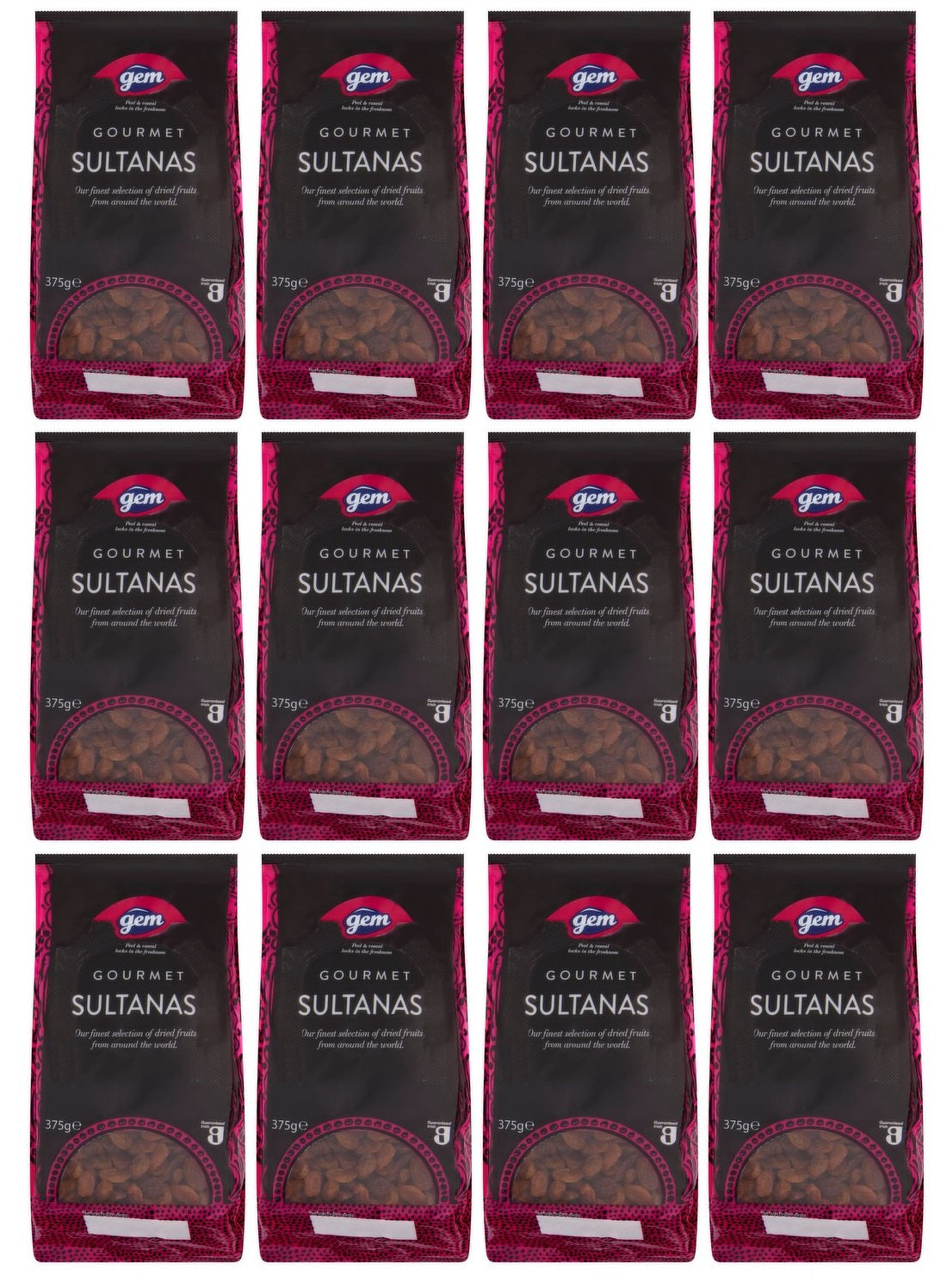 12 x Gem Sultanas 375G