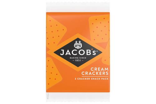 168 x Jacob's 2 Cream Crackers Cracker Snack Pack 15.5G