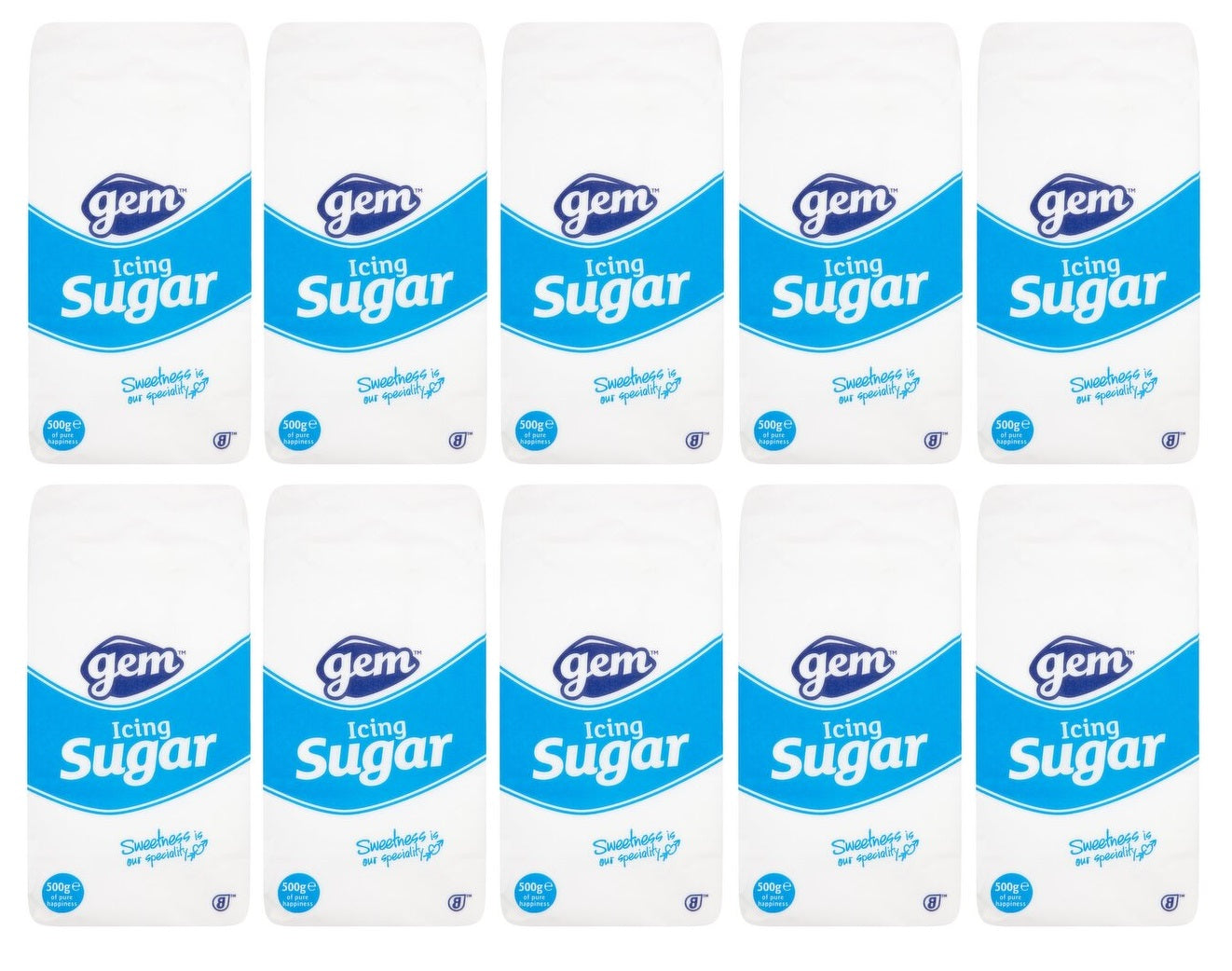 10 x Gem Icing Sugar 500G