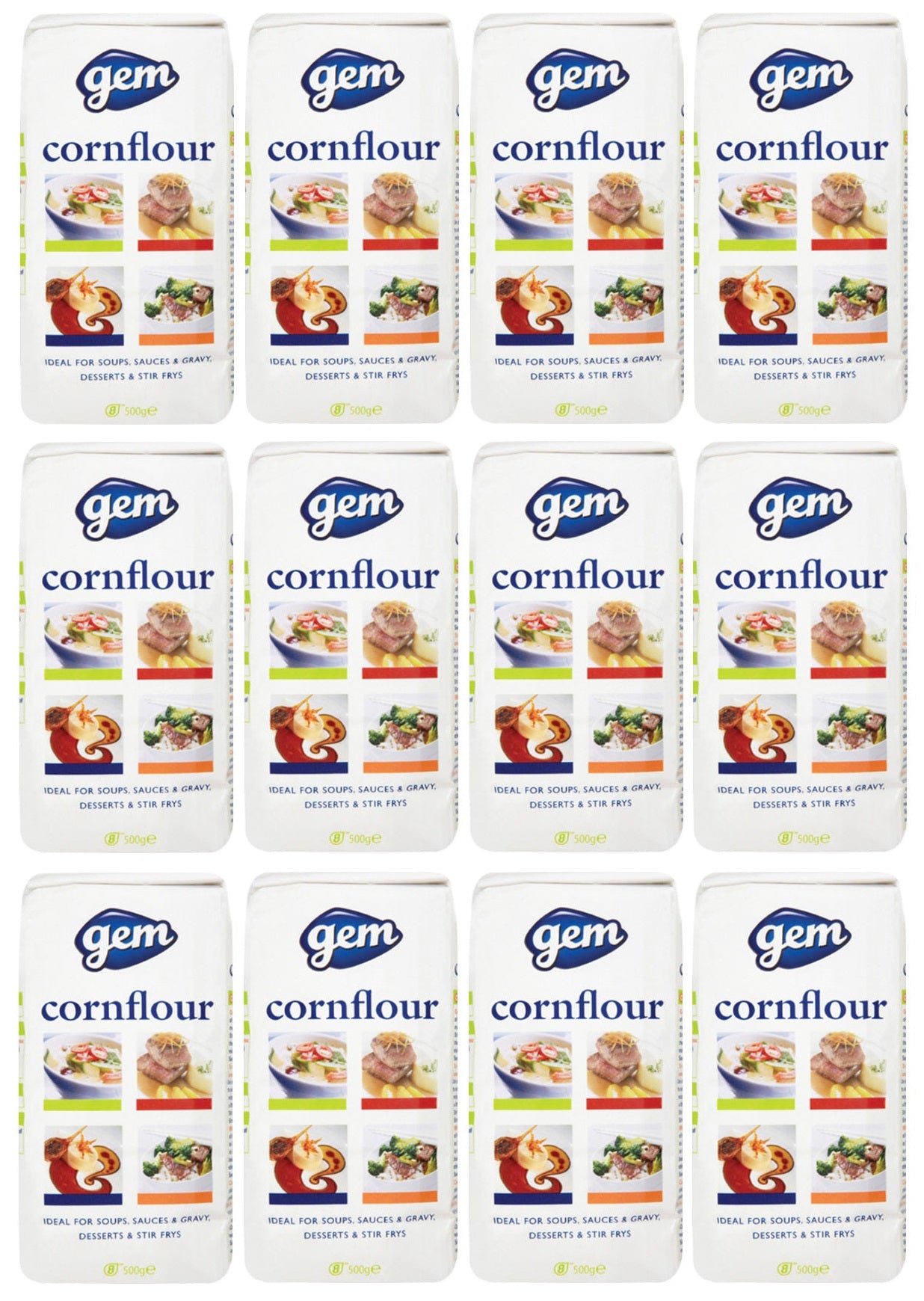 12 x Gem Cornflour 500G