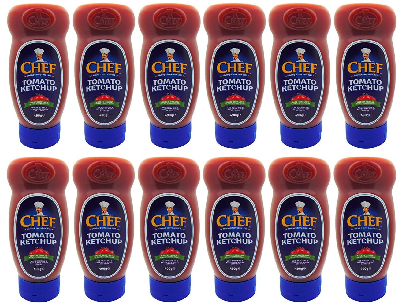 12 x Chef Tomato Ketchup 490G