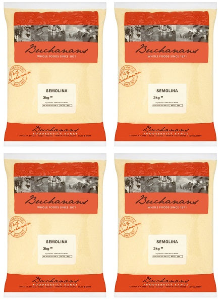 4 x Buchanans Semolina 3Kg