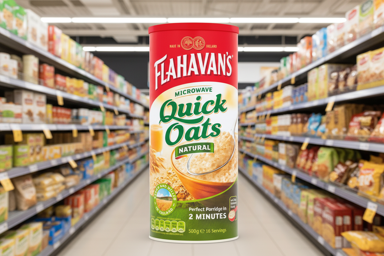 12 x Flahavan's Microwave Quick Oats Natural 500G