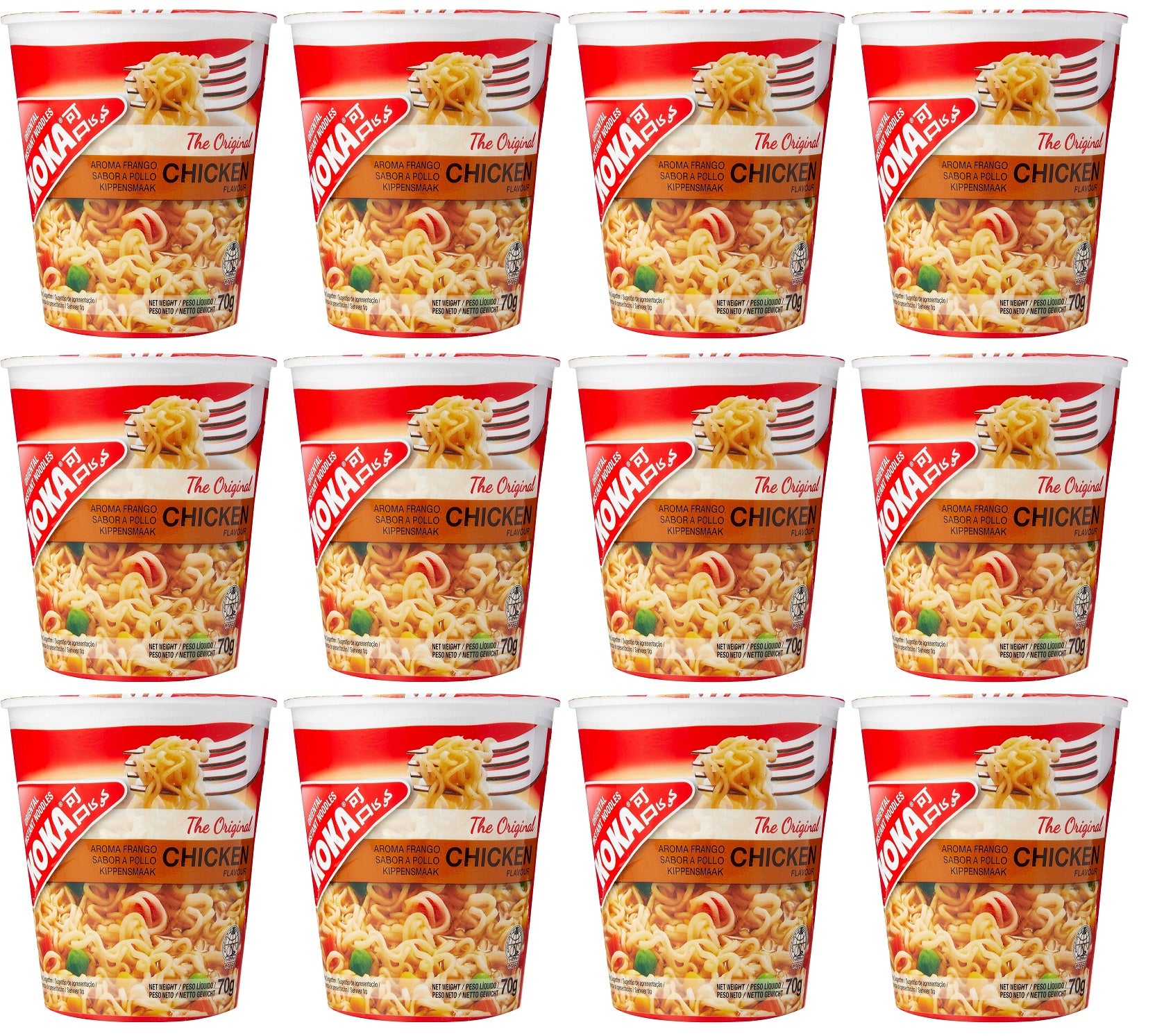 12 x Koka The Original Chicken Flavour Oriental Instant Noodles 70G