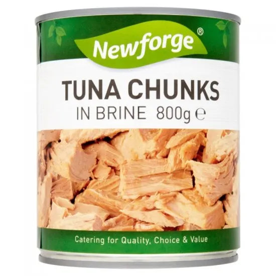 6 x Newforge Tuna Chunks In Brine 800G