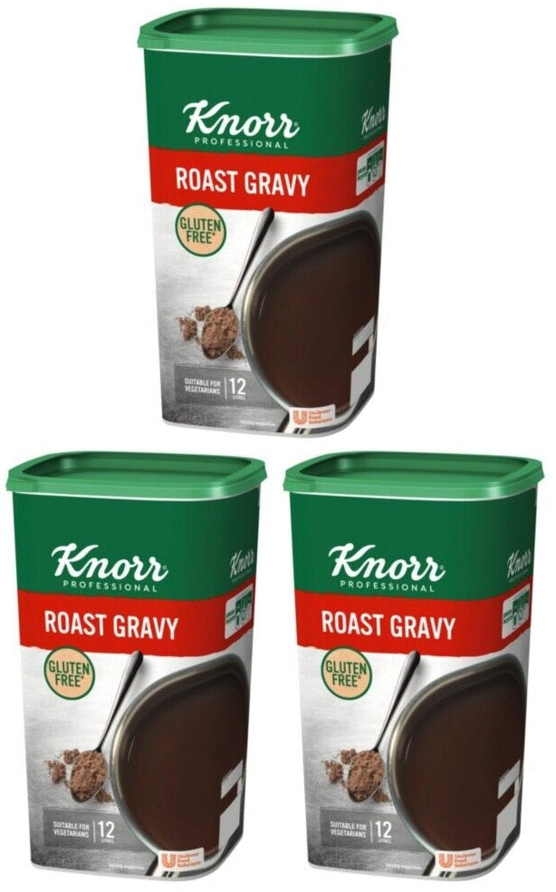 3 x Knorr Professional Gluten Free Roast Gravy 12L