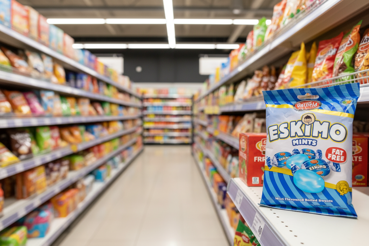 15 x Oatfield Eskimo Mint Flavoured Boiled Sweets 150G