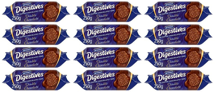 12 x Mcvitie's Digestives Double Chocolate Biscuits 250G