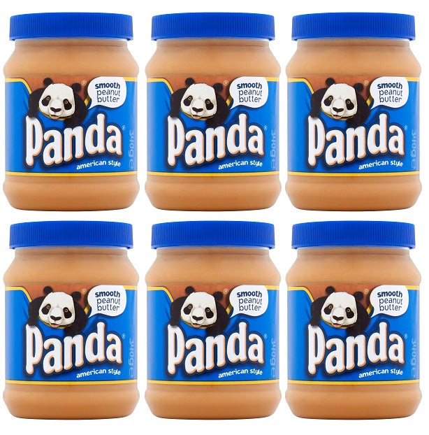 6 x Panda American Style Smooth Peanut Butter 340G