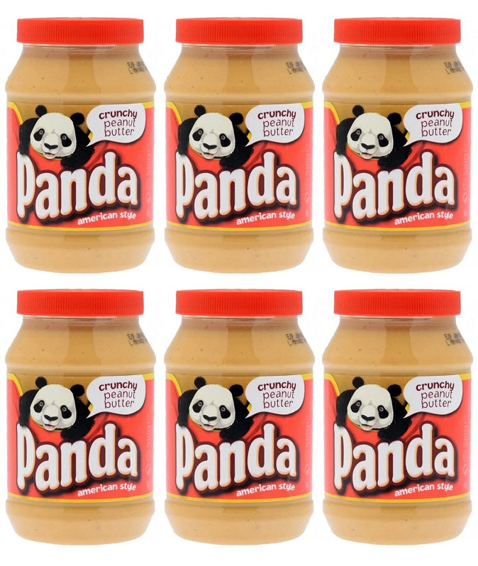 6 x Panda American Style Crunchy Peanut Butter 340G