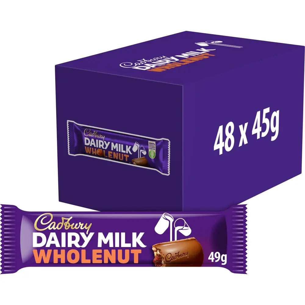 48 x Cadbury Dairy Milk Wholenut 55G