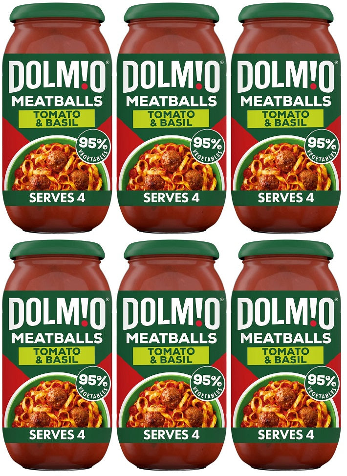 6 x Dolmio Meatball Tomato And Basil Pasta Sauce 500G