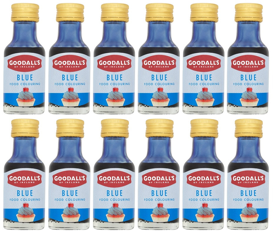 12 x Goodall's Of Ireland Food Colouring Blue 25Ml