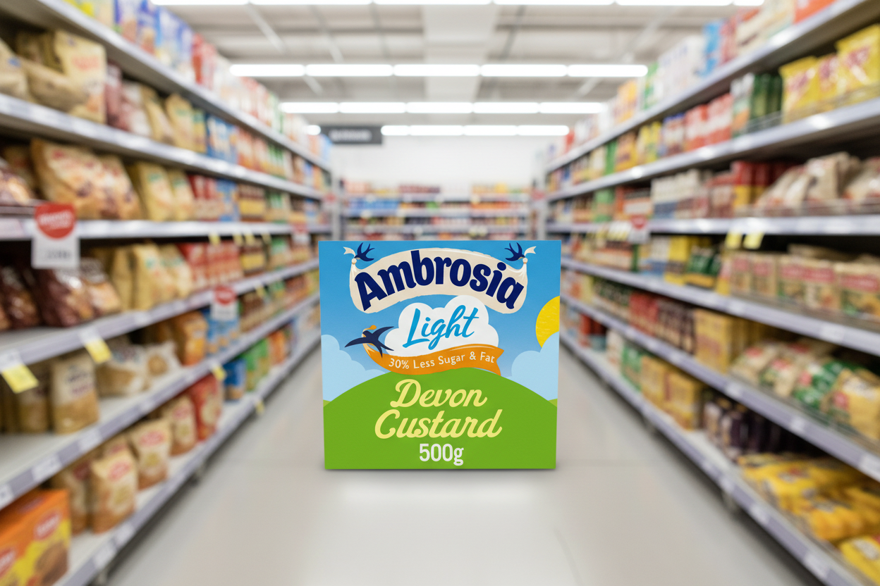 3 x Ambrosia Light Devon Custard 4 X 125G (500G)