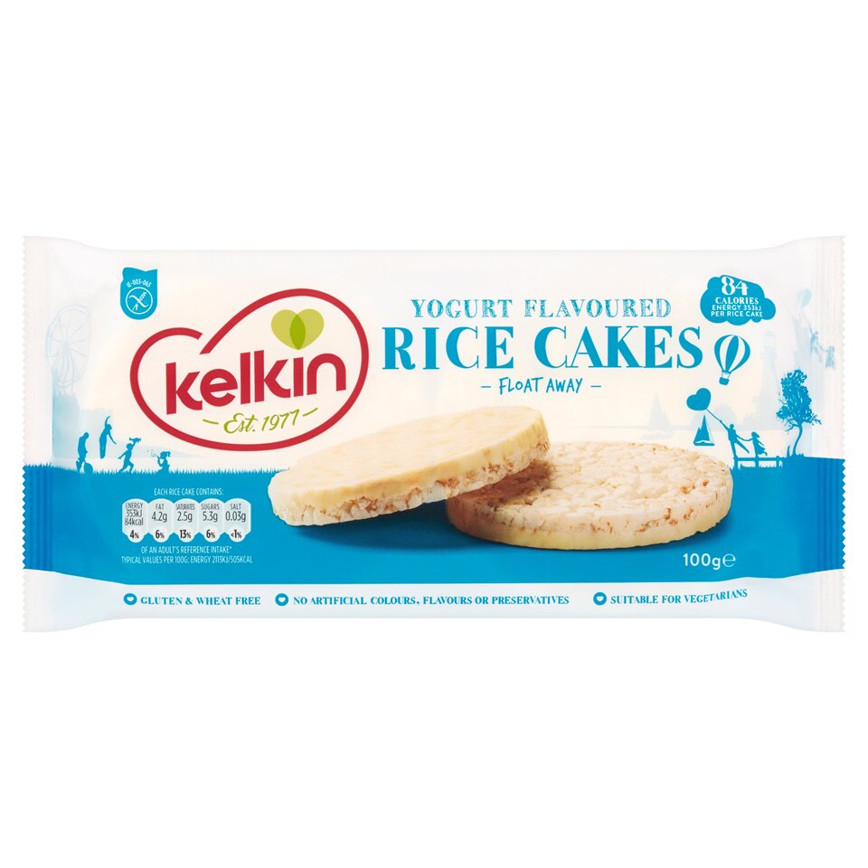 12 x Kelkin Yogurt Flavoured Rice Cakes 100G