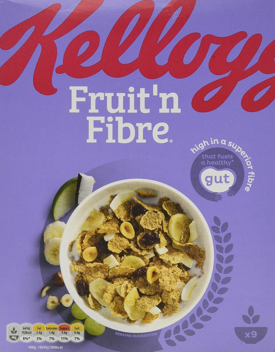 12 x Kellogg's Fruit  N Fibre 375G