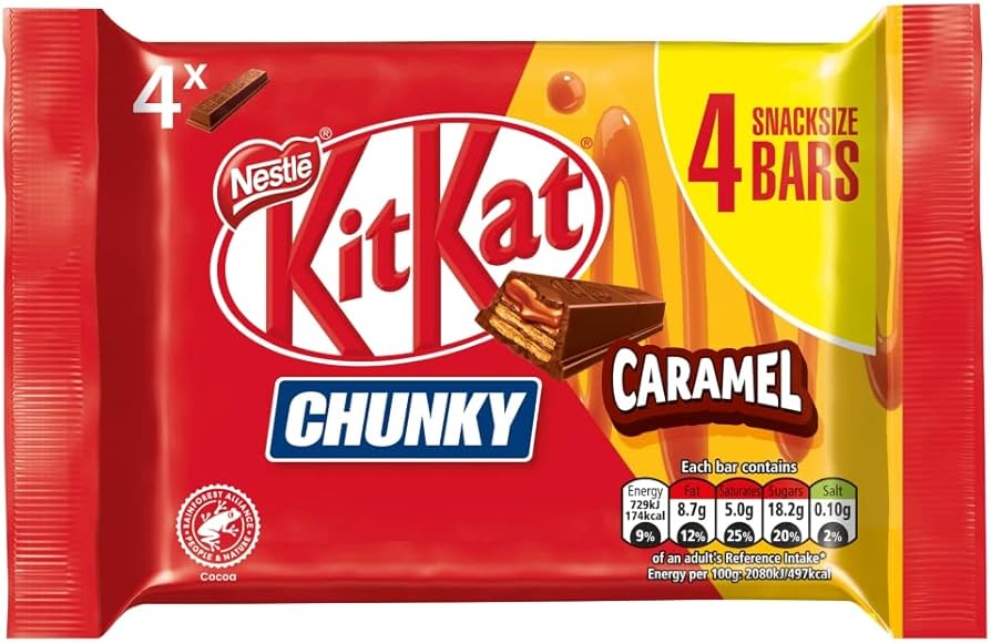 15 x Kitkat Chunky Caramel Bars 4 X 35G (140G)