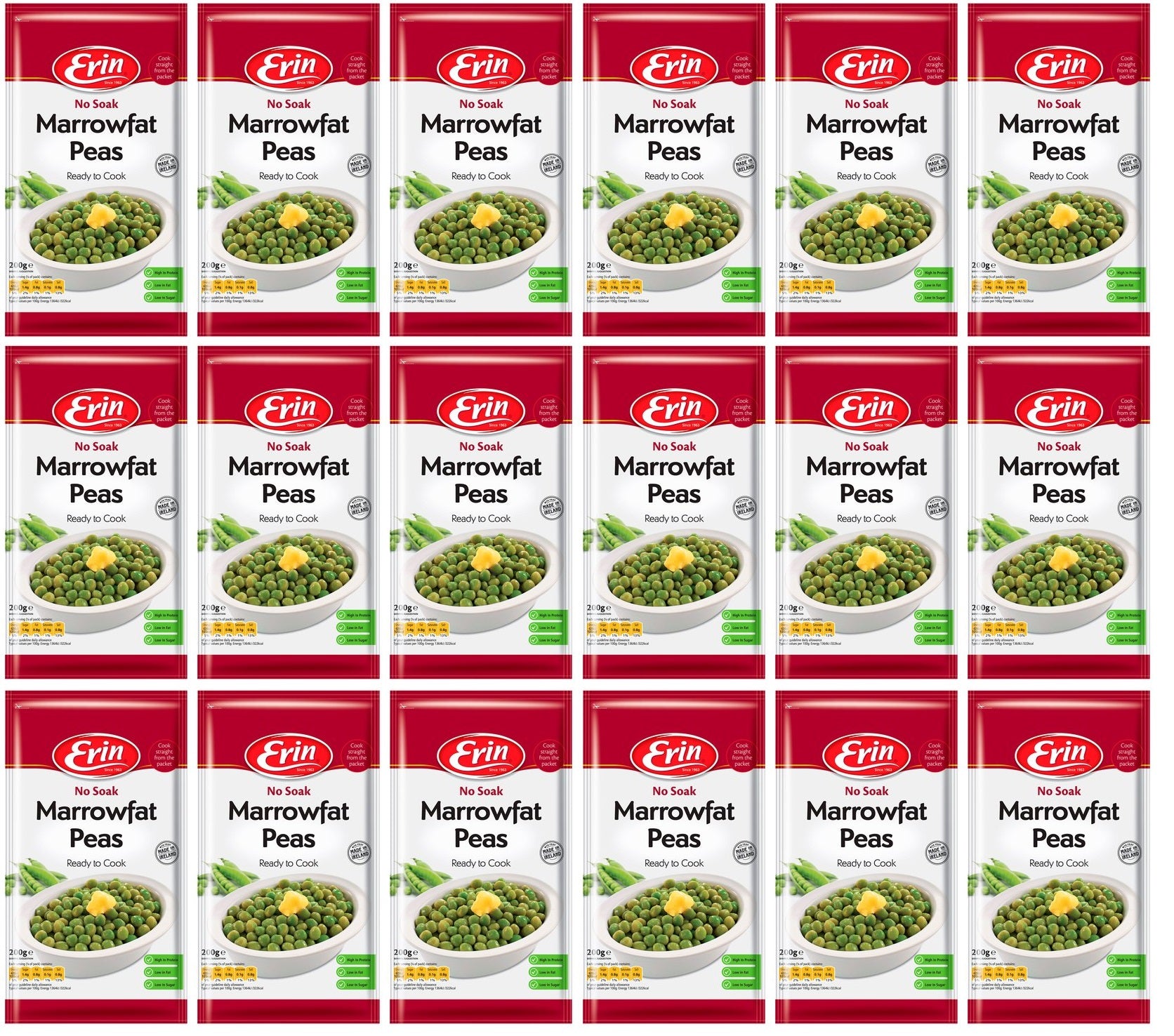 18 x Erin No Soak Marrowfat Peas 200G