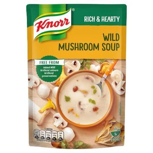 6 x Knorr Rich & Hearty Wild Mushroom Soup 390G