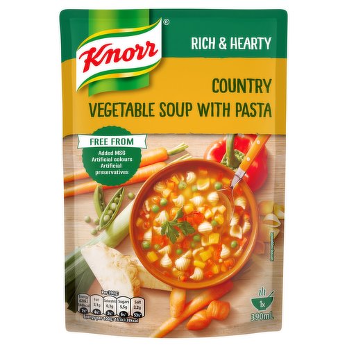 6 x Knorr Country Vegetable With Pasta Soup 390G