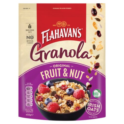 6 x Flahavan's Original Fruit & Nut Granola 450G