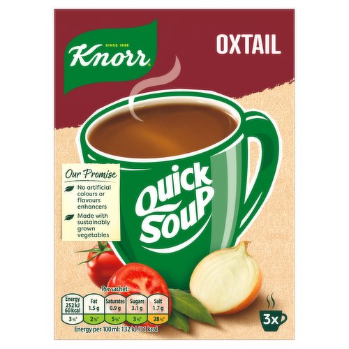 12 x Knorr Quick Soup Oxtail 3's 42G