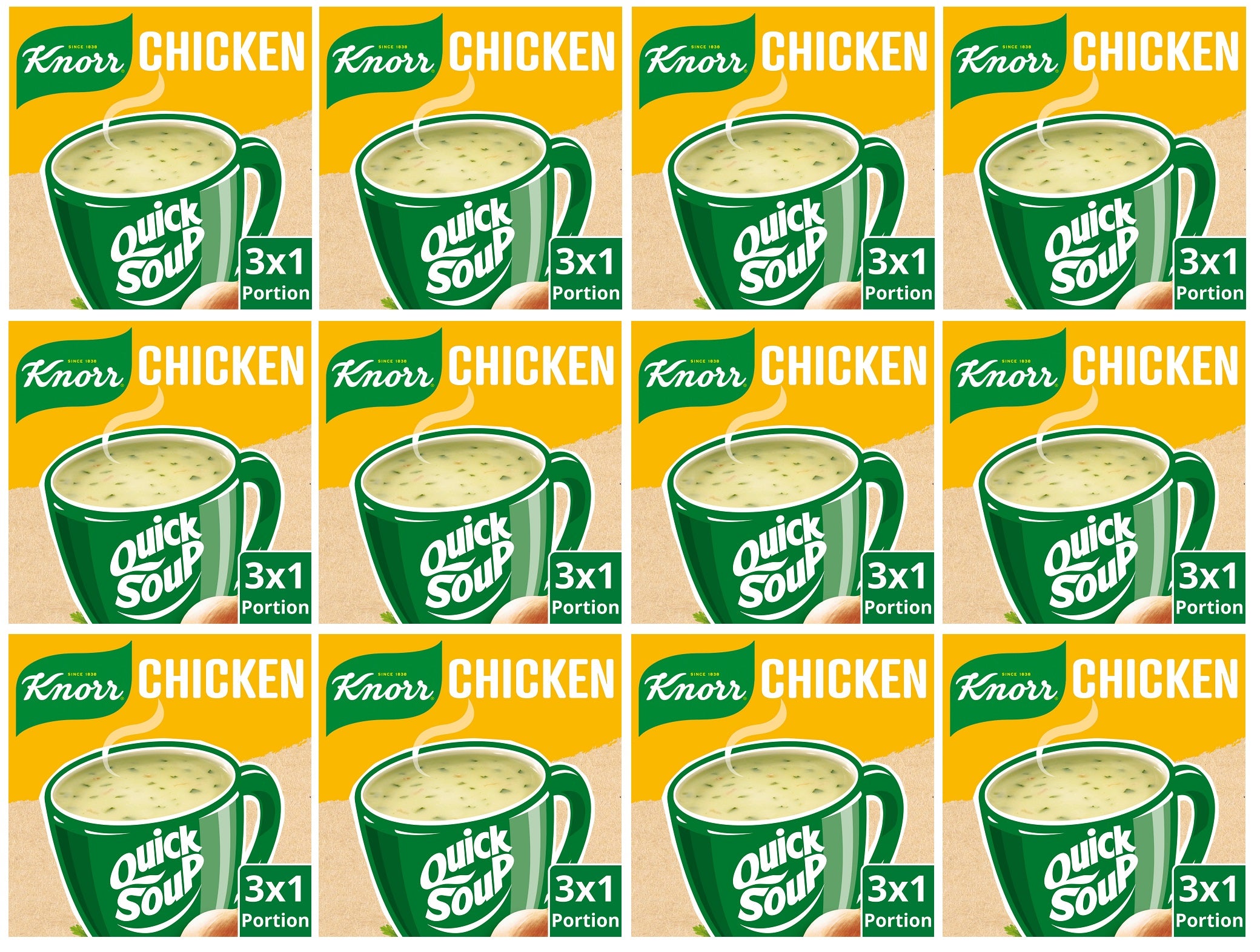 12 x Knorr  Dry Soup Mix Chicken 51 G 3 Servings