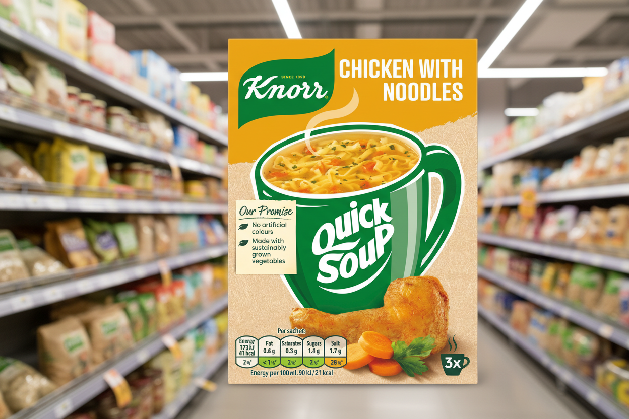 12 x Knorr  Dry Soup Mix Chicken With Noodles 36 G 3 Servings