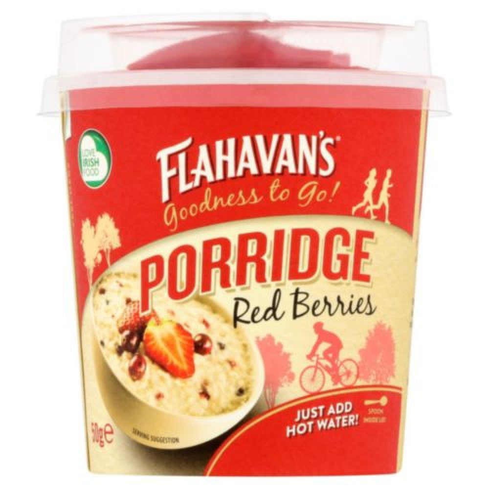 12 x Flahavan's Goodness To Go! Porridge Red Berries 50G