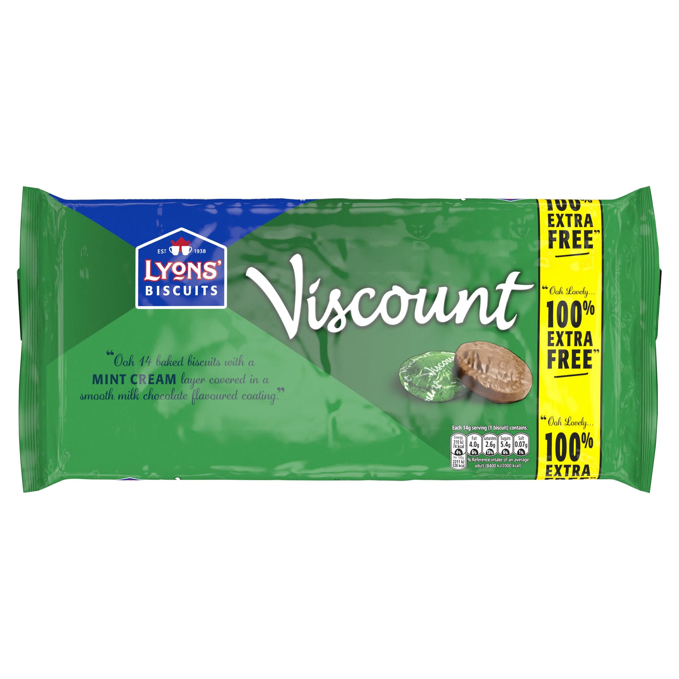 14 x Lyons  Biscuits Viscount 196G