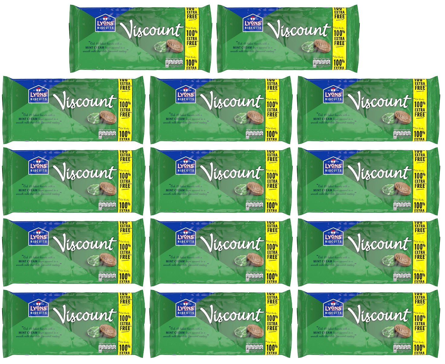 14 x Lyons  Biscuits Viscount 196G