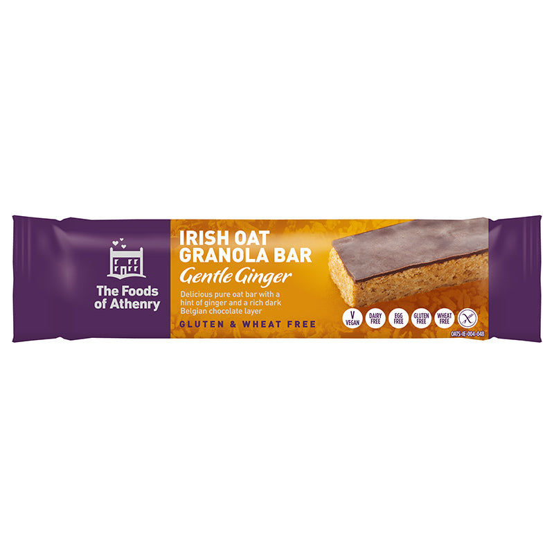 20 x The Foods Of Athenry Irish Oat Granola Bar Gentle Ginger 55G