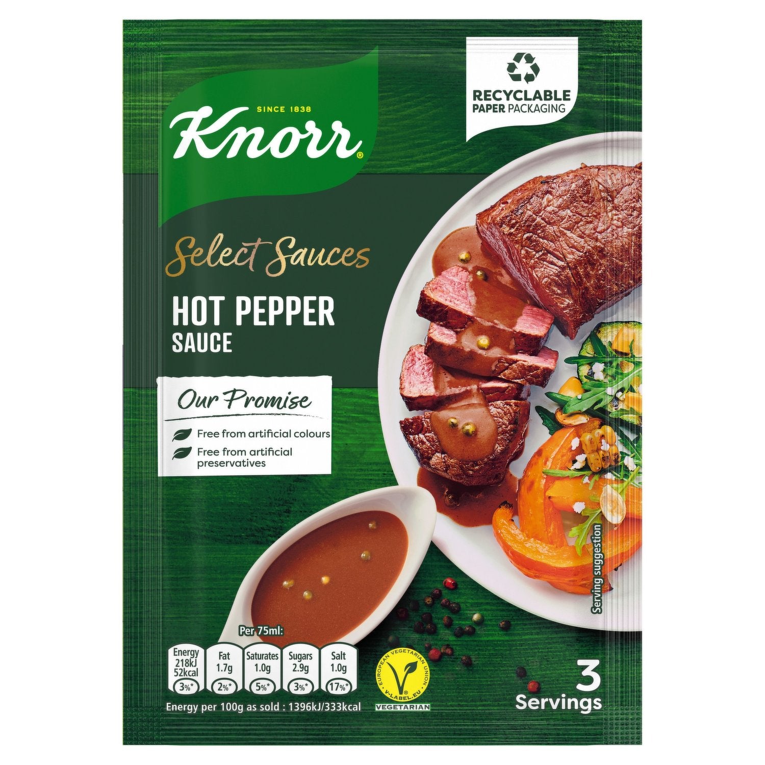 20 x Knorr Select Sauces Hot Pepper Sauce 27G