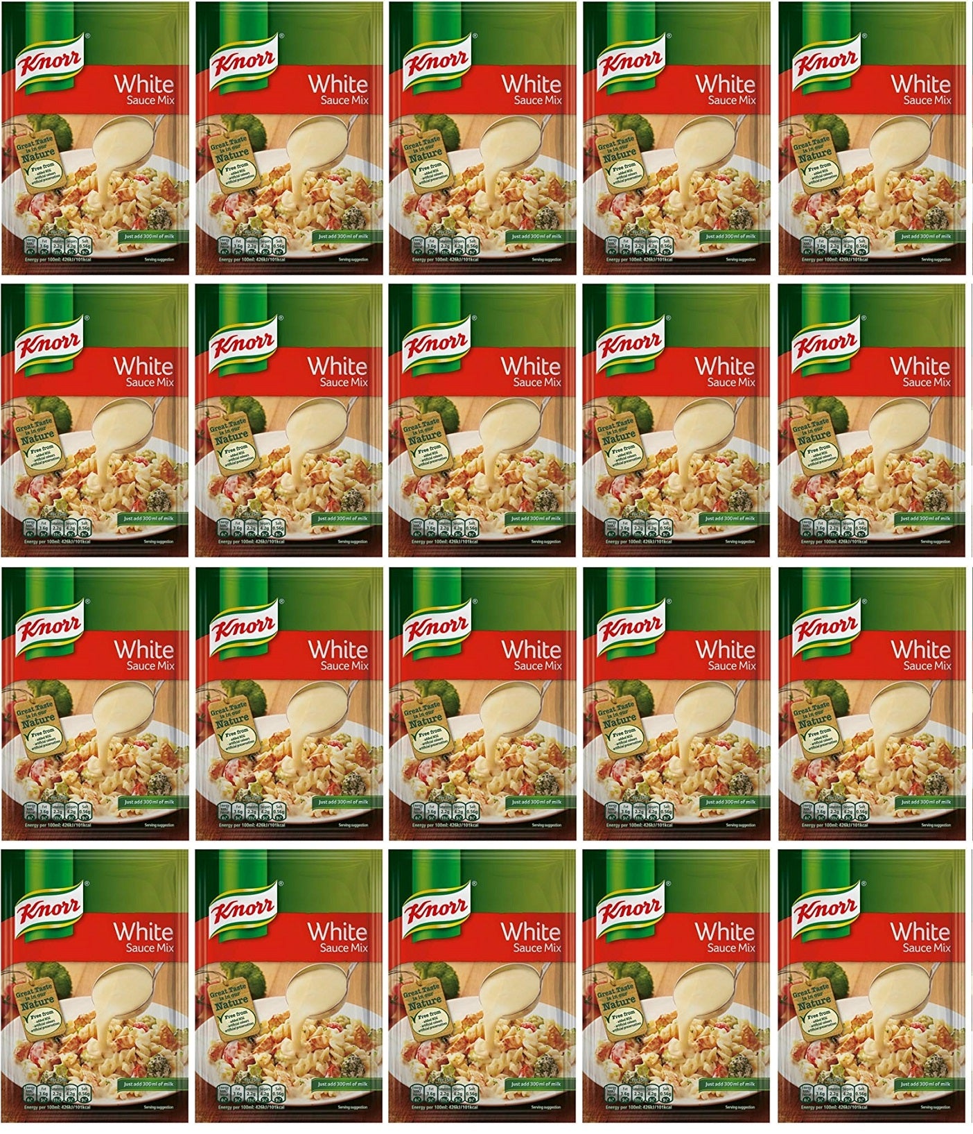 20 x Knorr White Sauce Mix 25G