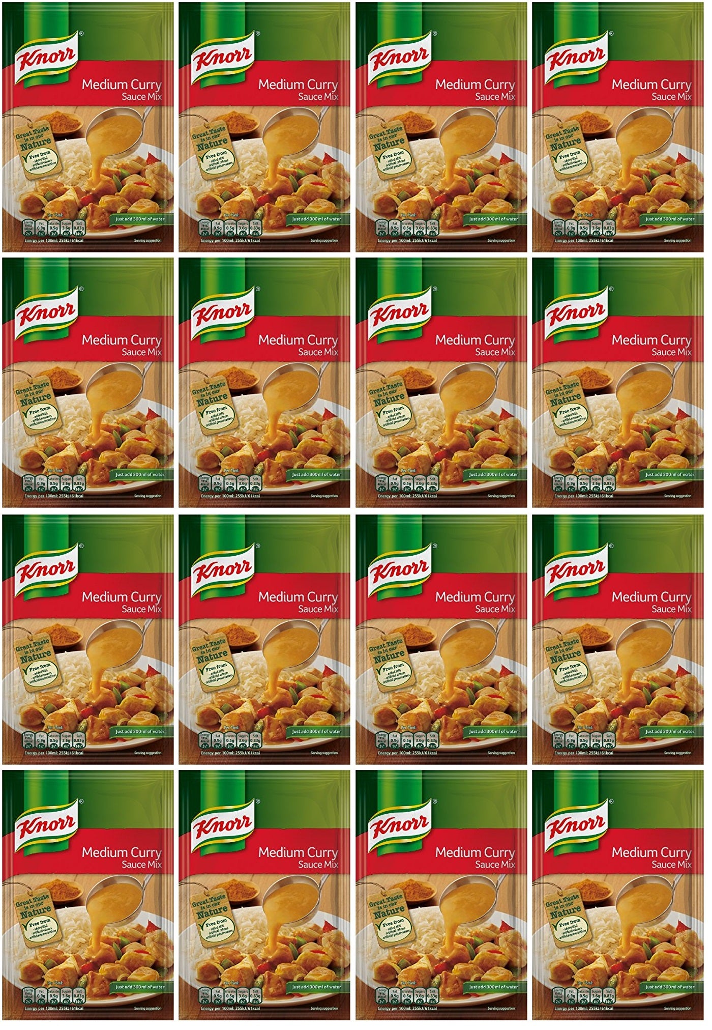 16 x Knorr Medium Curry Sauce 47G