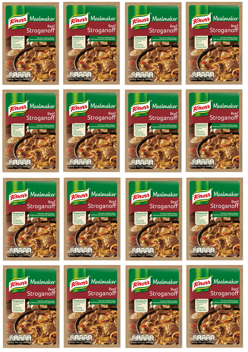 16 x Knorr Mealmaker Beef Stroganoff 50G